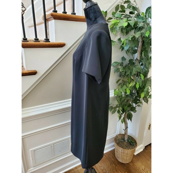 VTG Charter Club Black Polyester Round Neck Half Sleeve Knee Length Dress 14W - Picture 6 of 12